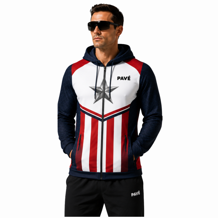 PAVÉ CAPTAIN AMERICA PRO ULTRA THERMAL JACKET HOODIE