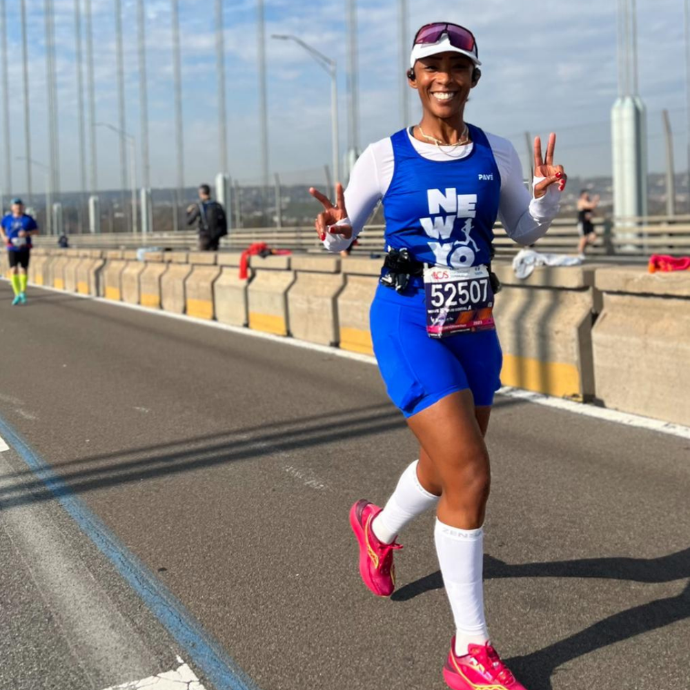 Pavé ambassador Fabi racing in custom Pavé running kit